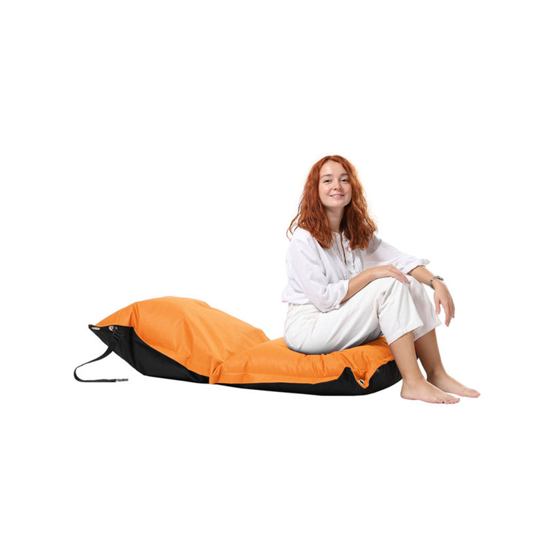 Fauteuil à billes standard pour l'extérieur, Orange / noir 100% polyester