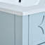 Meuble-lavabo de salle de bain avec lavabo en céramique et tablette réglable en hauteur