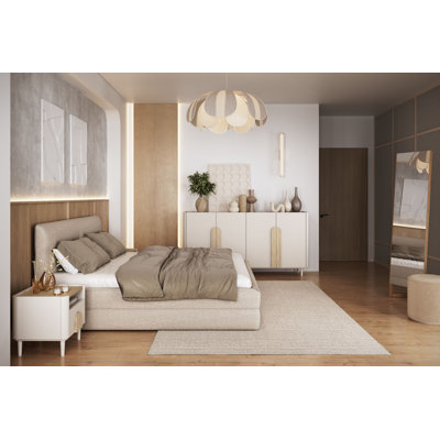 Sadeen 50cm W Manufactured Wood Bedside Table