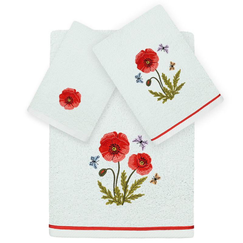3 Piece Turkish Cotton Towel Set, Aqua