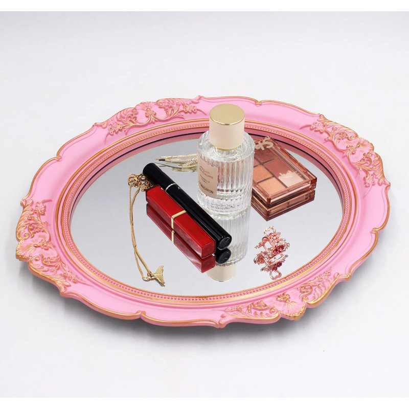 Oval Mirror, Pink