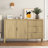 Amarilys 55.1'' Modern Wave-Pattern Buffet Cabinet Sideboard With 3 Drawers-1330066920
