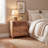 Solid Acacia Wood Tree Trunk 3-Drawer Nightstand