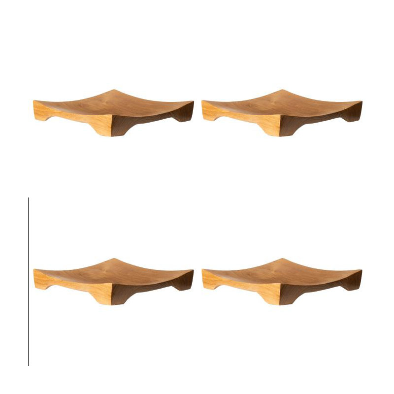 Ensemble de 4 assiettes empilables carrées Chuzara