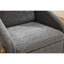 Fauteuil en chenille rembourré de mousse avec structure latérale en bois pour le salon - coussin gris-691896700
