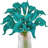 12Pcs Teal Blue Artificial Calla Lily Flowers