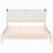Solid Wood King Bed, Upholstered Headboard With Metal Handles-1006693193