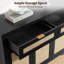 43.39'' W 2-Drawer And 3-Door Rattan Sideboard With Adjustable Shelves-210026502