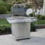 Barbecue au gaz propane autoportant à 4 brûleurs avec brûleur latéral et armoire Nexgrill