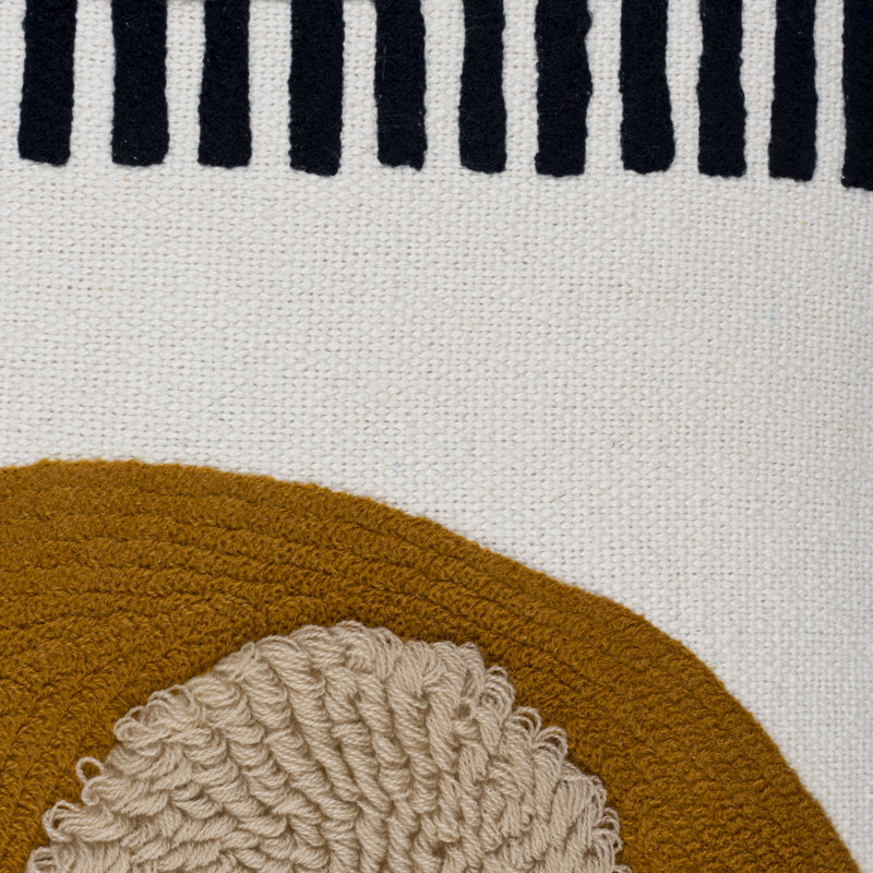 Fulbourn Embroidered Cotton Throw Pillow, Down