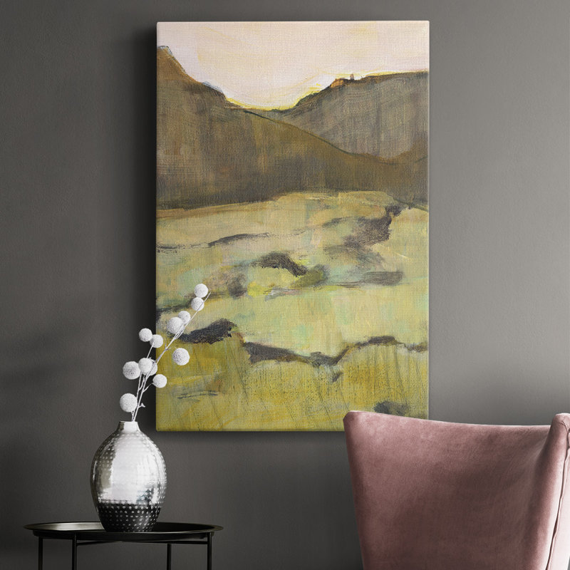 «Desert Road Trip IV», peinture sur toile tendue, H 36 po x l 24 po x P 1 po
