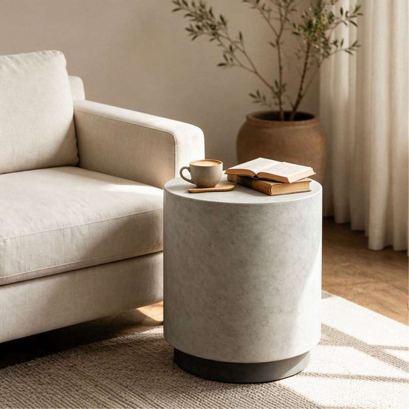 End Table – Round – Minimalist – Low Profile – Contemporary