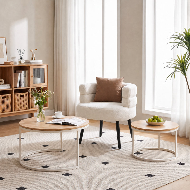 Jaxi Frame Coffee Table, 80cm + 60cm