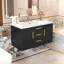 Meuble-lavabo mural avec lavabo en résine et 2 tiroirs-510946307