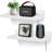 9 Inch Wall Mounted Shelf With Cord Hole Small Display Shelves For Cameras, Webcam, Router,Smart Speaker Action Figures-2 Pcs(White)