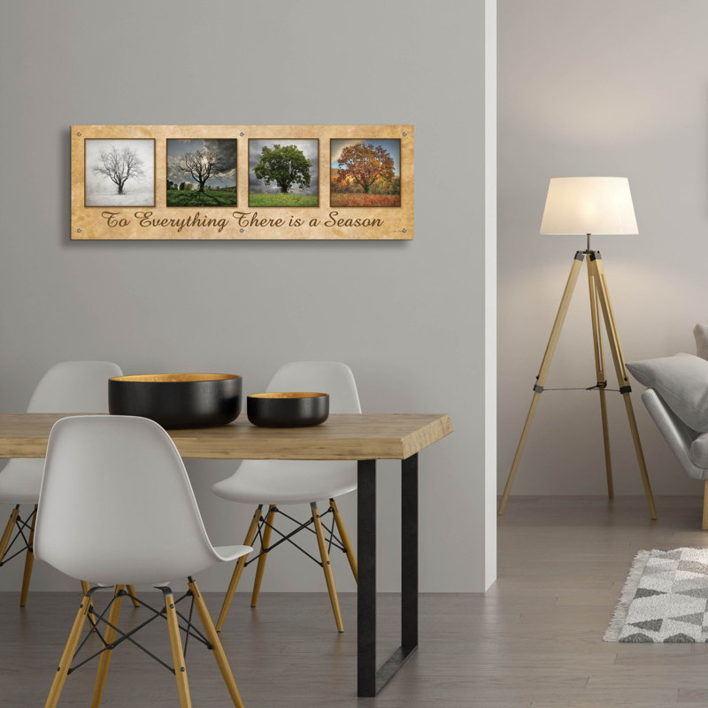 «Il y a une saison» par Lori Deiter, art mural en verre acrylique, 48 po x 16 po, H 16 po x l 48 po