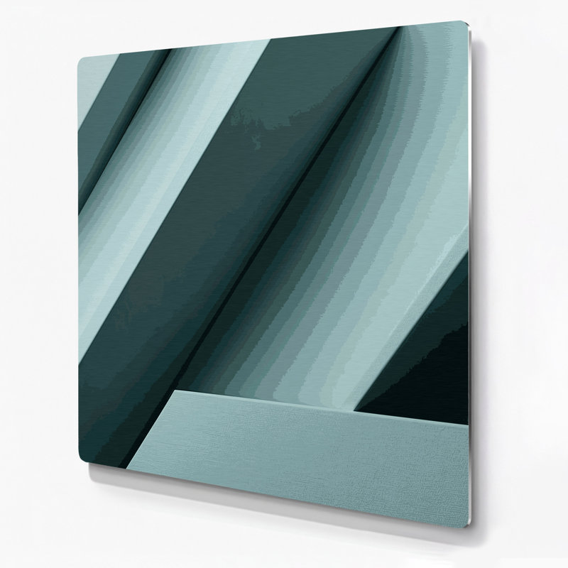 Minimalisme 50, art mural en métal bleu, H 12 po x l 12 po