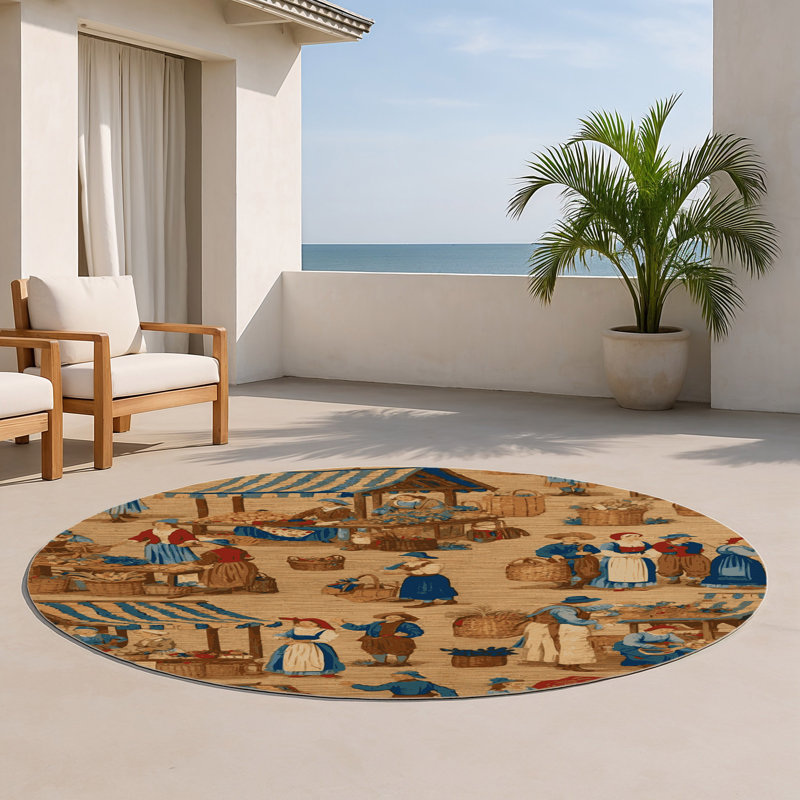 Tapis d'intérieur et d'extérieur brun français
