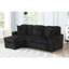 Plush Sectional Sofa W/ Pull Out Sleeper Made With Velvet Fabric (CA Warehouse Inventory)-919232054