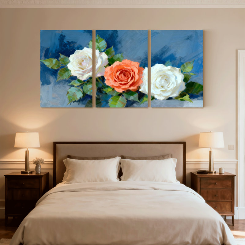 Ensemble de 3 reproductions d'art sur toile Ros, H 18 po x l 36 po