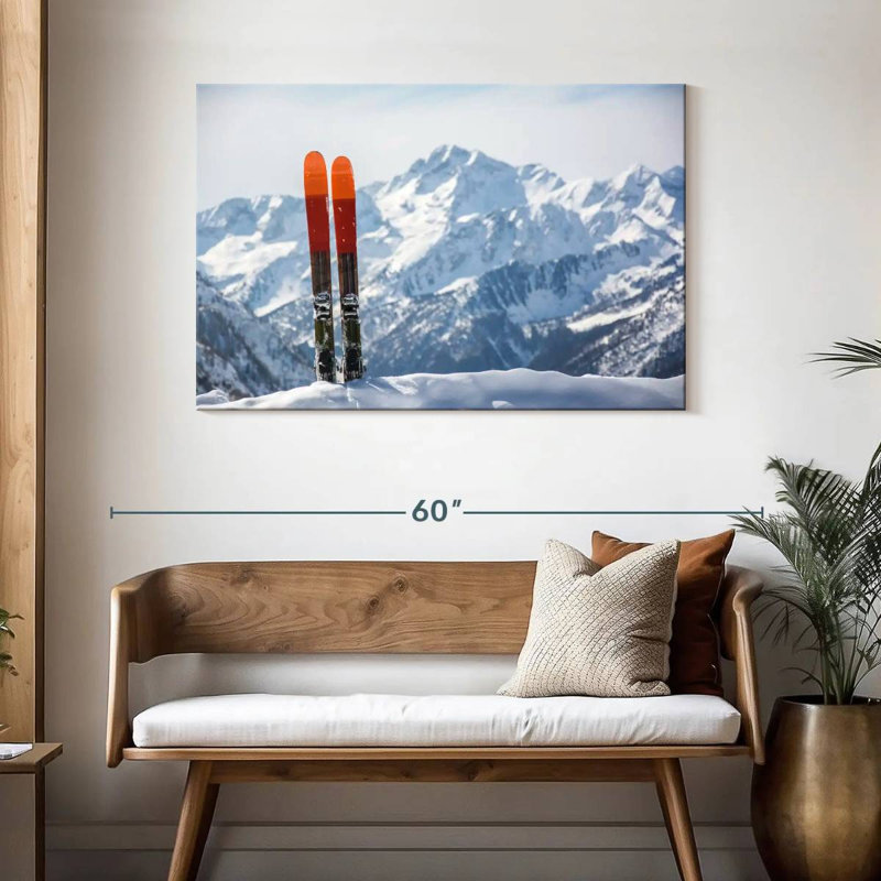 Sireci Snow Mountain Skiis, 30" H x 45" W