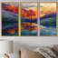 Ensemble de salon Red Wall Trees par The Mountain Lake-108317940-108317945