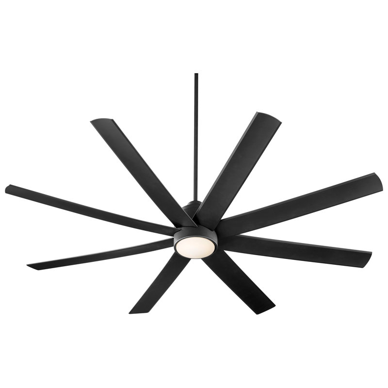 Gary-Brian 70'' Ceiling Fan with Light Kit, Noir