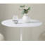 Table de bar en métal et bois blanc, table bistro moderne pour petits espaces