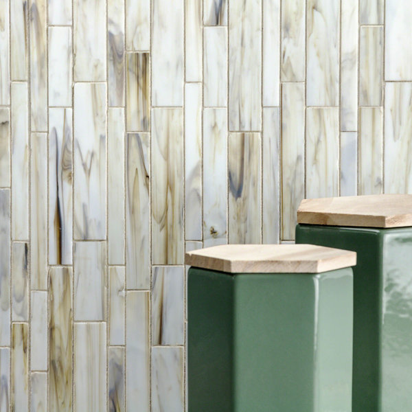 Matchstix Glass Linear Tile 12" x 12"