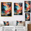 Rose et bleu tourbillonnant, peinture fluide IV - art mural abstrait-1950544544-2039643077