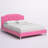 Karina Vegan Faux Leather, Full Leather Platform Bed, Pink 39.51'' H X 62.76'' W X 85.97'' L-1225800386-1225800398