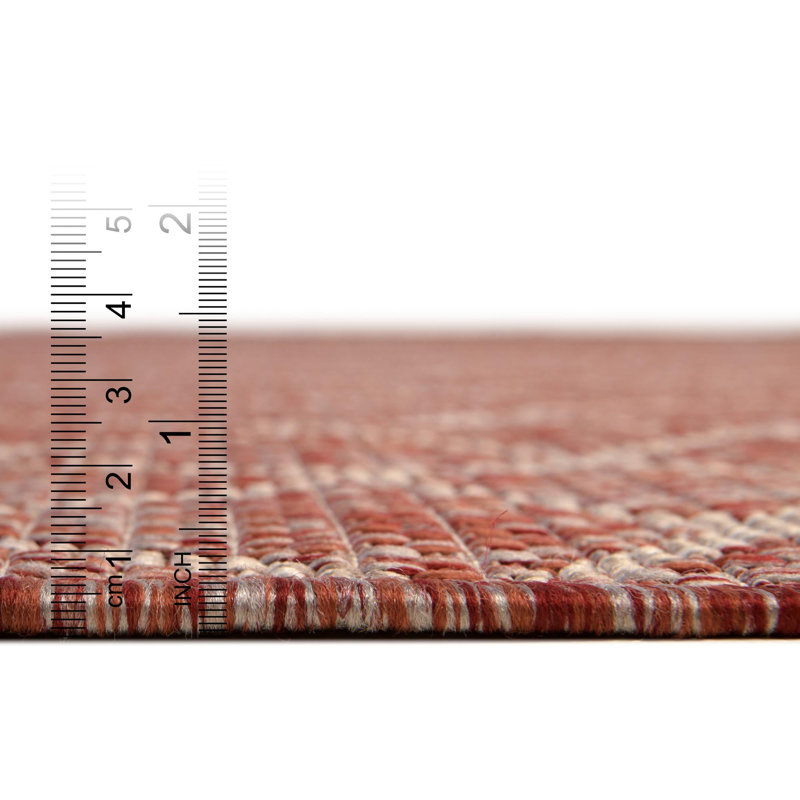Tapis rouille intérieur / extérieur rouille rouille, Rond 4 pi