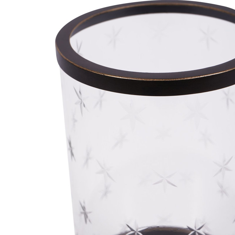 Glass Tabletop Hurricane, 34.5 cm H x 21 cm W x 21 cm D