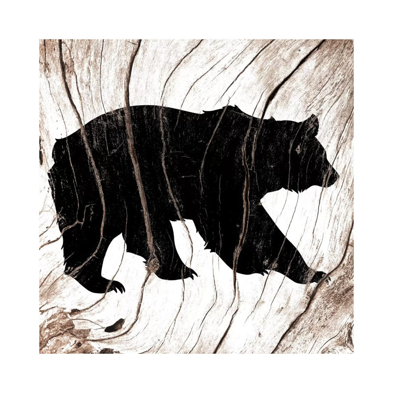 Black Bear by 5by5collective - Gallery-Wrapped Canvas Giclée on Canvas, No Frame, 30.48 cm H x 30.48 cm W