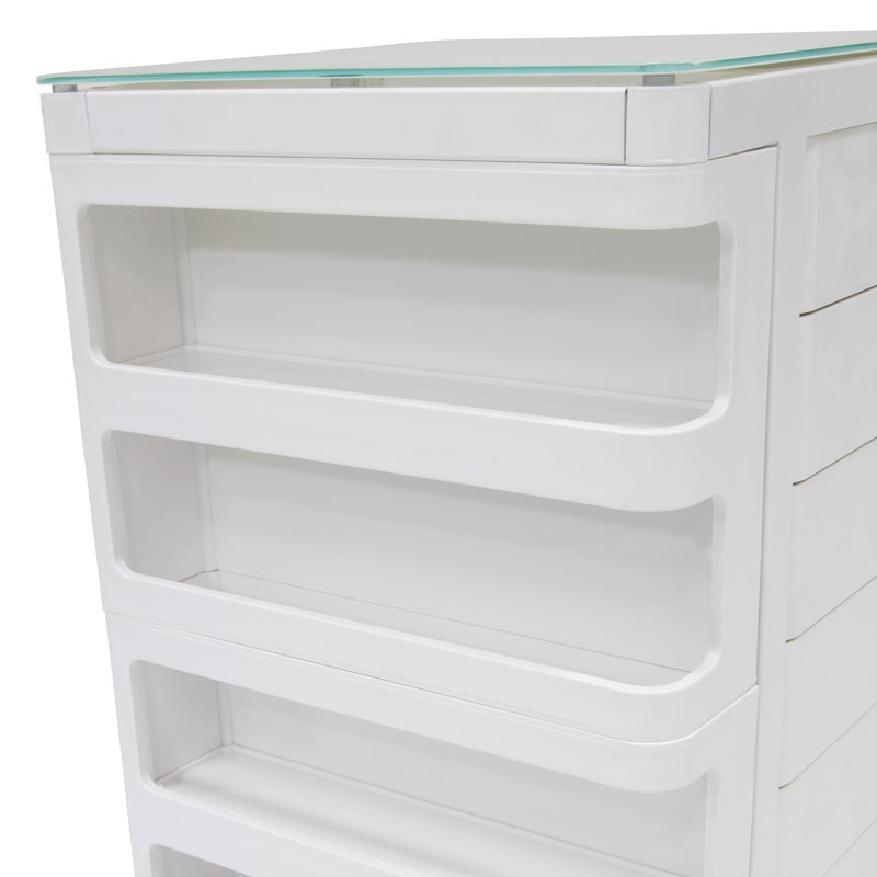 Kubx 25'' H Utility Cart with Wheels, White