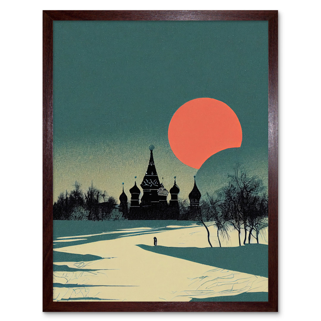 Winter Sun Orthodox Church Kiev Ukraine - Rectangle Print