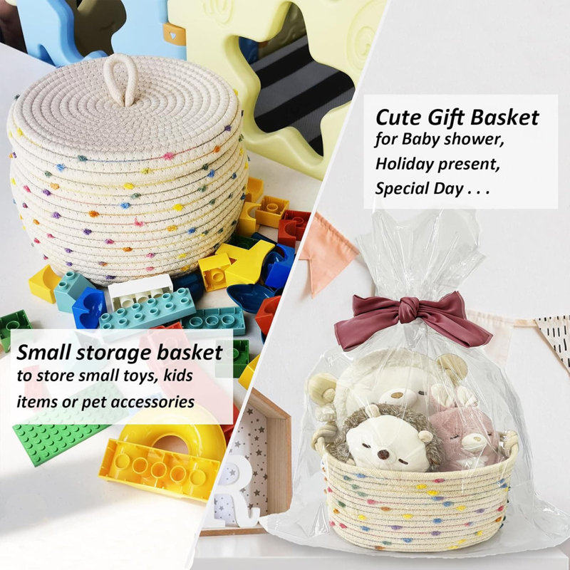 Highland Dunes Cotton Decorative Basket