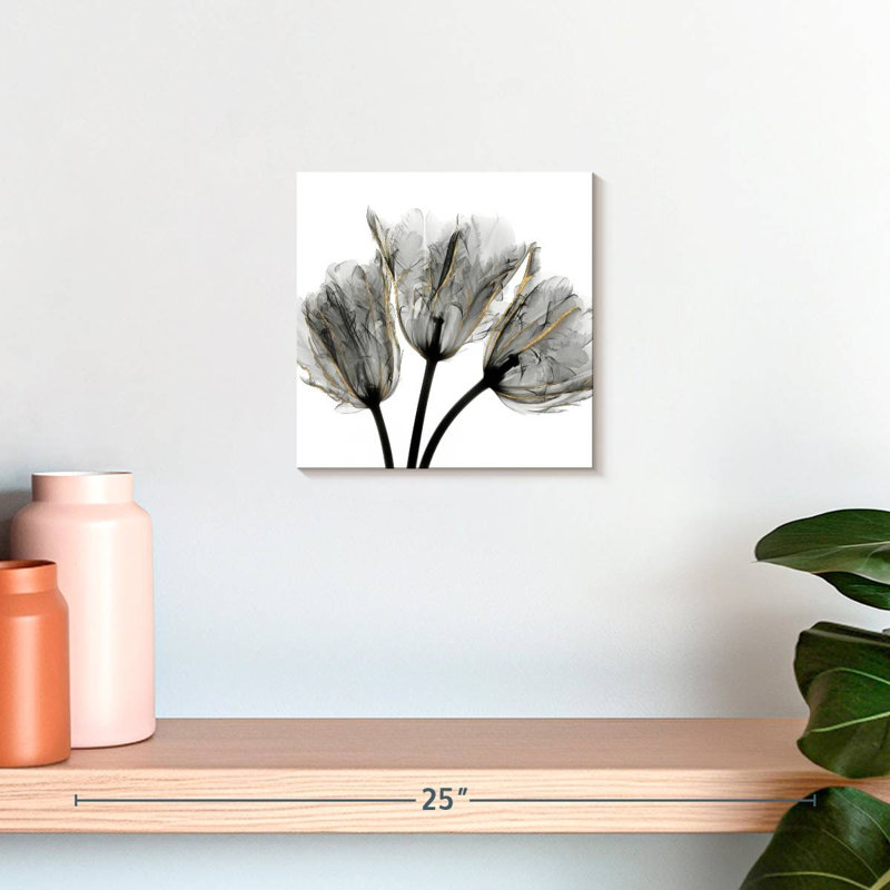 Harnek Gold Embellished Tulips I, 10" H x 10" W