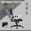 Chaises de bureau inclinables en cuir polyuréthane noir et mousse avec télécommande et conception réglable, 25,5 po x 28 po x 47,2 po