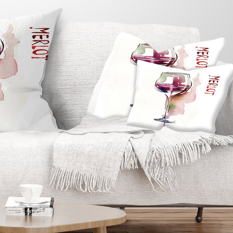 Coussin Red Wine, 12 po x 20 po, Rectangulaire
