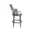 Appellation Swivel Upholstered Stool with Metal Frame-49652846
