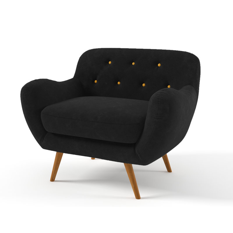 Jefferson Upholstered Armchair, Black