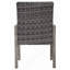 Chaise de salle à manger d'extérieur 2 pièces, cadre peint à la main, siège en coton lavé à l'eau pour le jardin, la cour arrière, la piscine