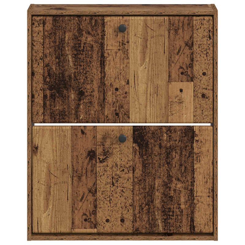 Shoe Storage, 86 cm H x 71 cm W x 17 cm D, Old Wood