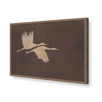 Herons en vol, reproduction d'art moka