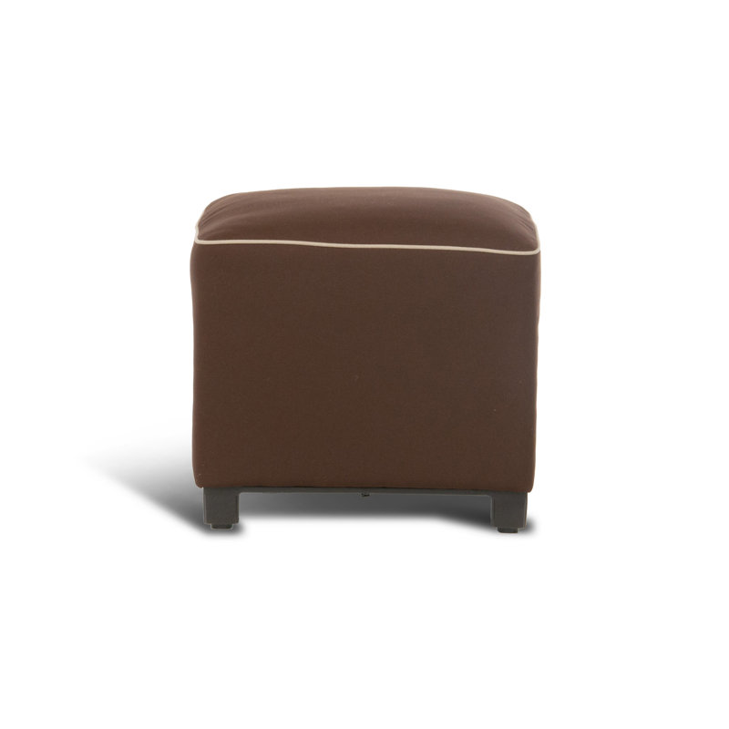 Outdoor Ottoman, Canvas Bay Brown Sunbrella® Canvas