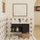 Meuble-lavabo mural flottant avec lavabo en céramique