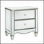 Table de chevet Glam Silver Finish