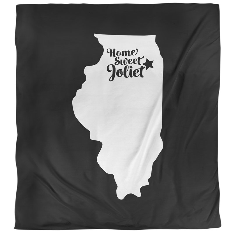 Housse de couette simple illinois Joliet, Housse de couette pour lit simple, Noir, Microfibre