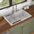 Quartz Kitchen Sink 33"L x 22"W Drop In Granite Composite Single Basin Kitchen Sink-112448286